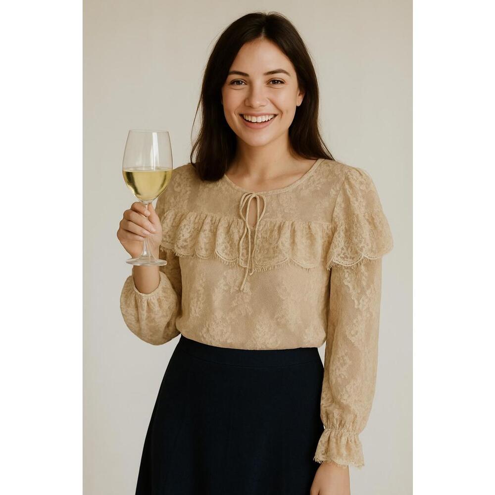 Part Two Amilie Lace Ruffle Blouse - Size‎ 36